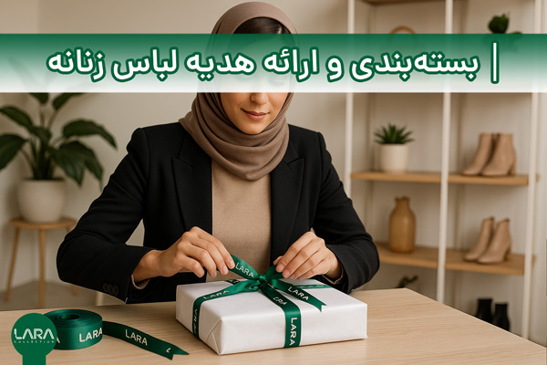 بسته‌بندی و ارائه هدیه لباس زنانه